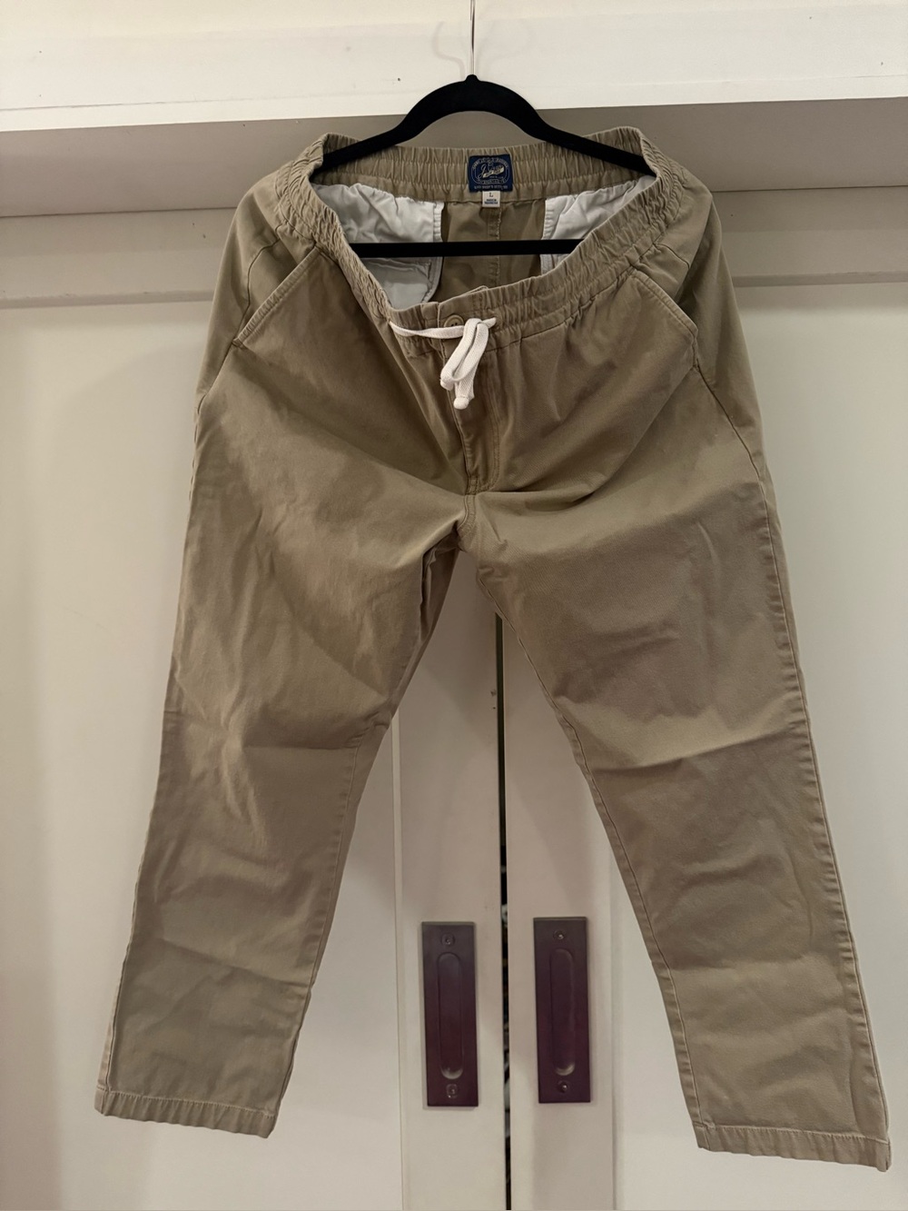J. Crew Men's Drawstring Chinos in Light Khaki